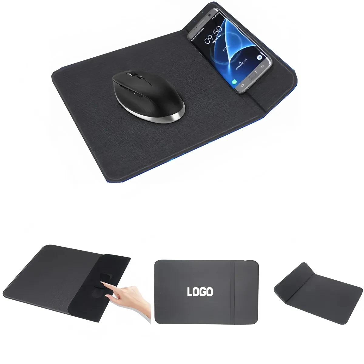 Wireless Charging Mouse Pad with Phone Stand 1