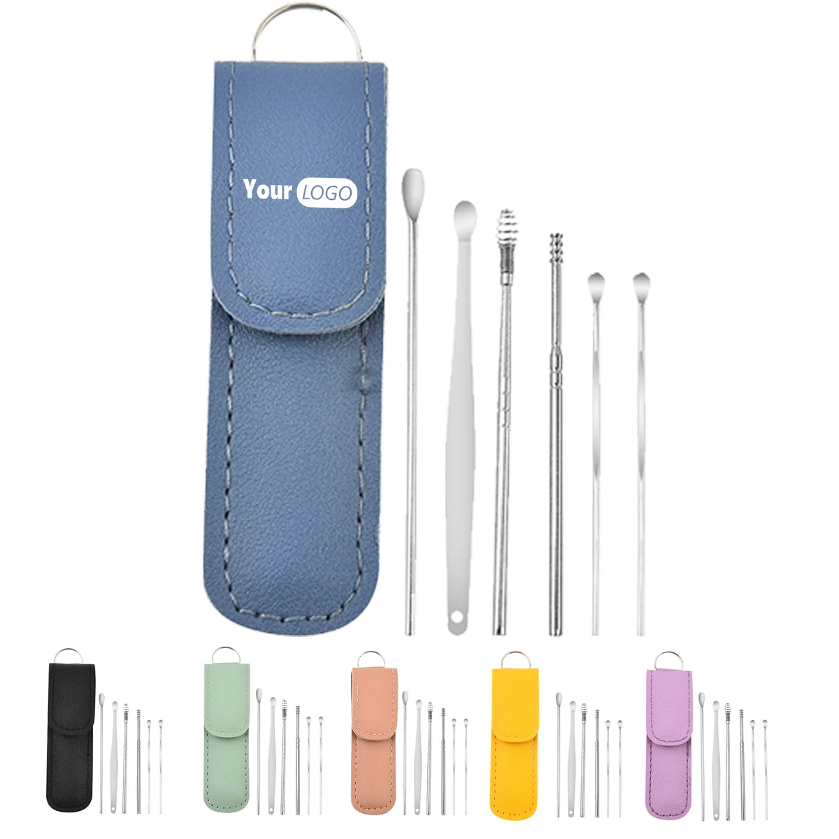 Stainless Steel Earwax Removal Kit With Pouch 1