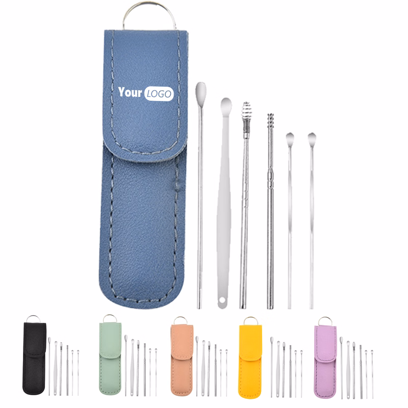 Stainless Steel Earwax Removal Kit With Pouch