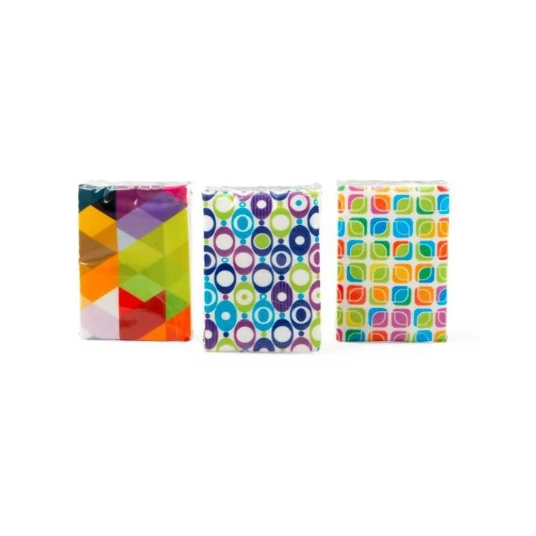 Facial Tissue Packs - 25 Sheets 3 Designs Travel Size 1