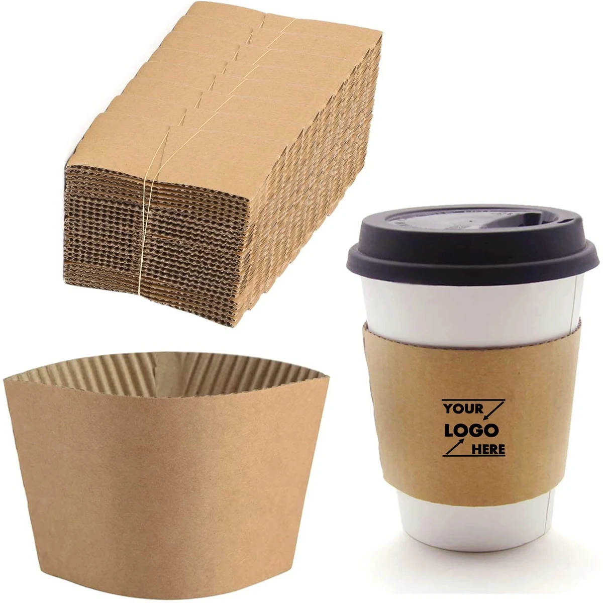 Paper Sleeves for 12oz 16oz Corrugated Cups 1