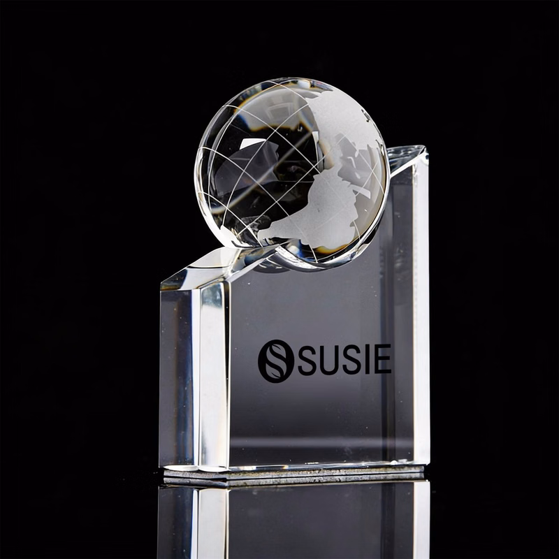 Creative Clear Crystal Globe Trophy