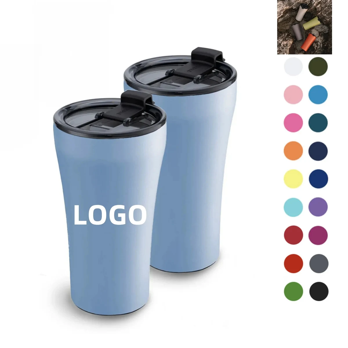 15oz 304 Stainless Steel Waist-Shaped Thermos Mug 1