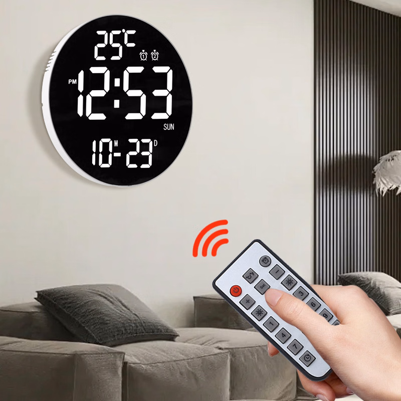 12" Digital Wall Clock with remote control