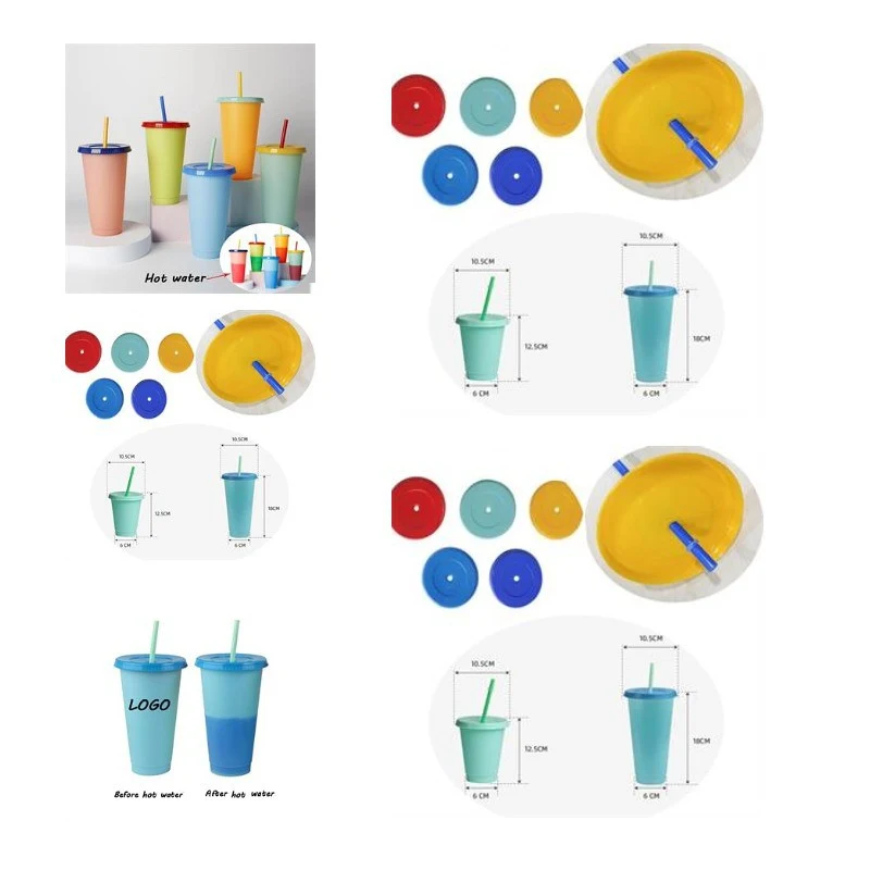 24OZ Plastic Color Changing Hot Drink Cup 1