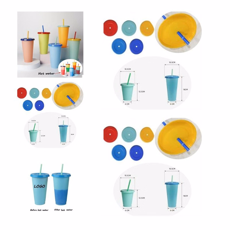 24OZ Plastic Color Changing Hot Drink Cup