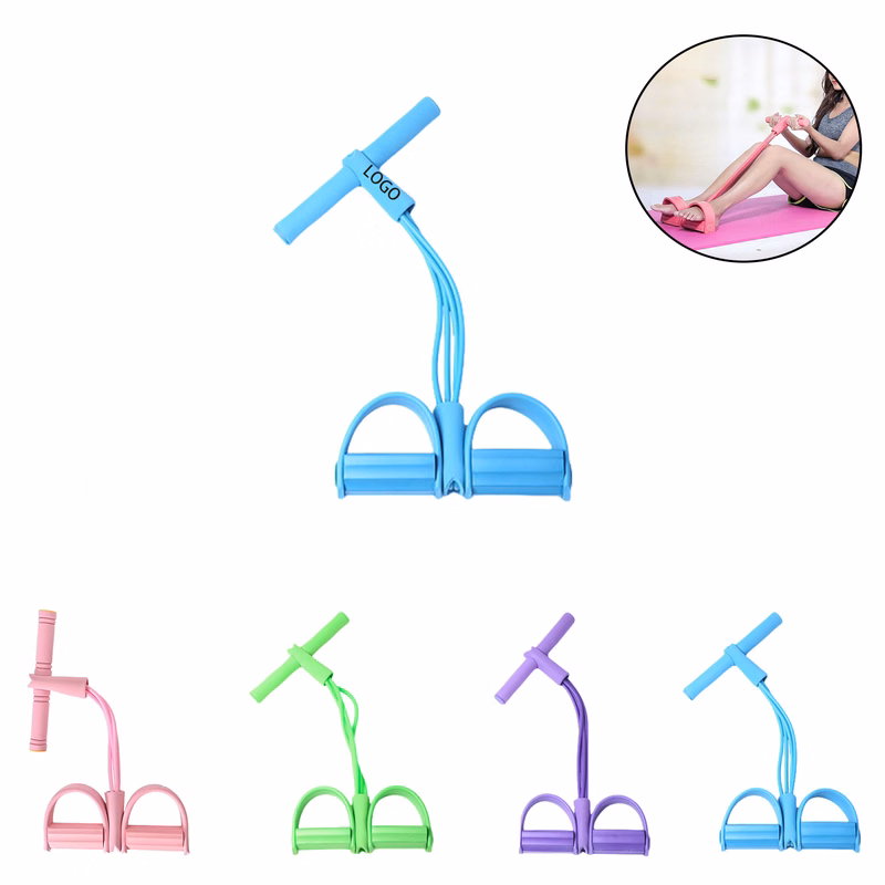 4-Tube Elastic Yoga Pedal Puller Resistance Band