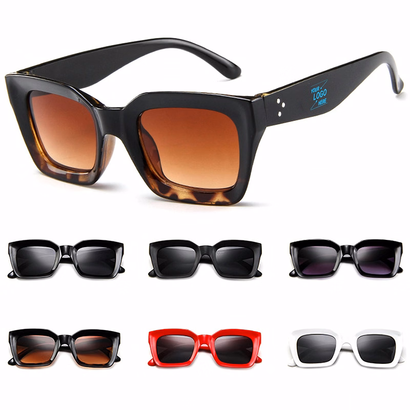 Unisex Classic Square-Frame Sunglasses for Adults