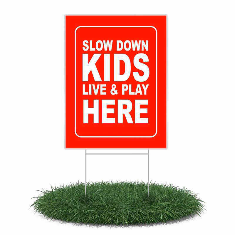 18" x 24" Double Sided Yard Sign w/Stakes