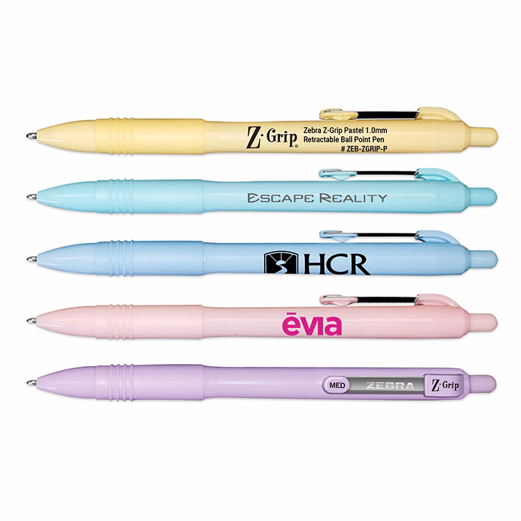 Zebra Z-Grip Pastel Ball Point Pen with Rubber Grip