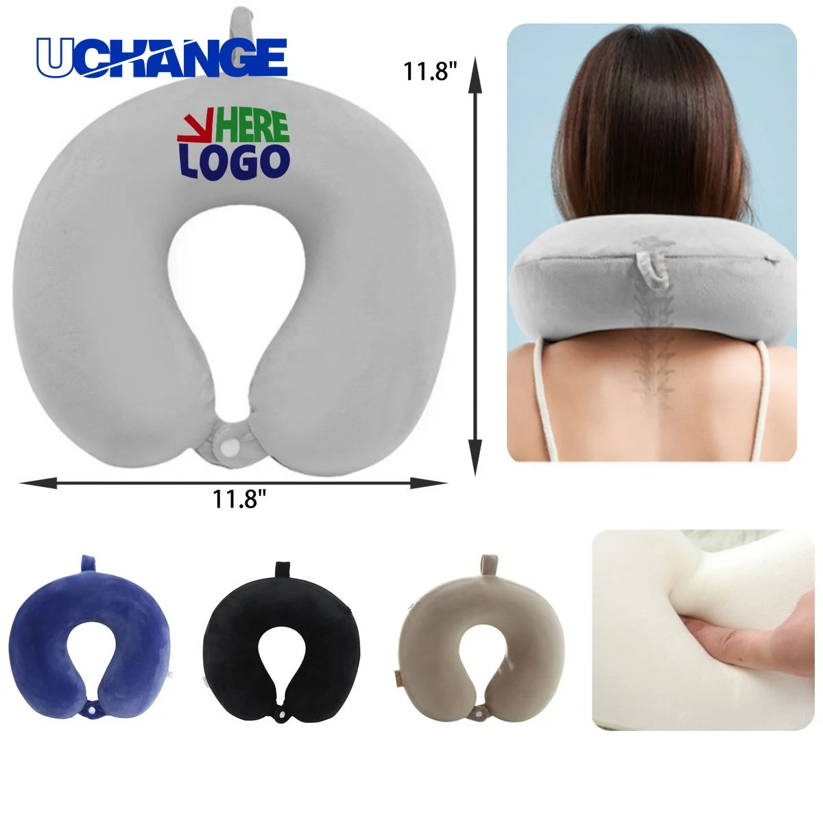 Travel Memory Foam U Shaped Neck Pillow for Long Journeys 1