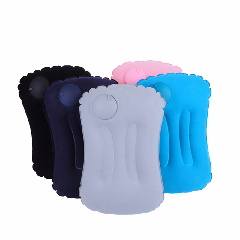 Flocking Inflatable Camping Pillow