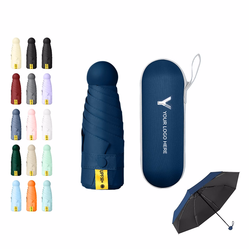 Mini Compact Umbrella With Case