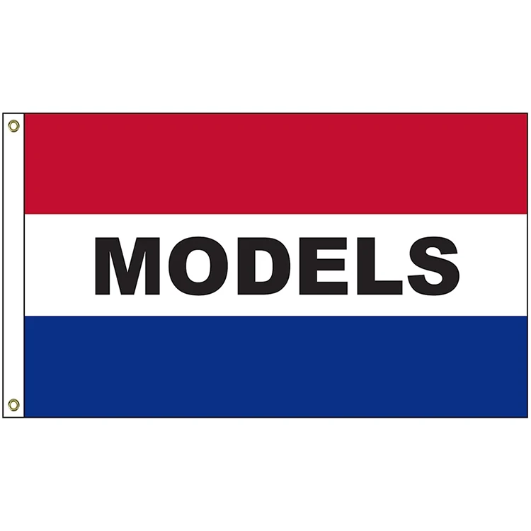 Models 3' x 5' Message Flag with Heading and Grommets 1