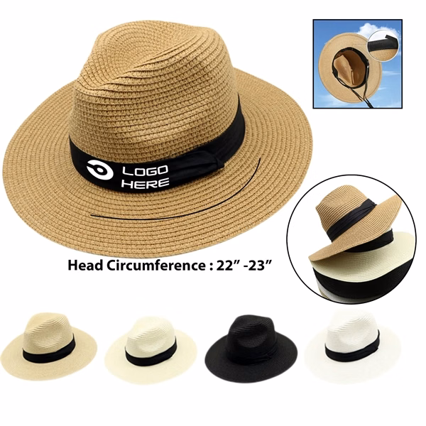 Wide Brim Straw Panama Roll up Fedora Beach Sun Hat