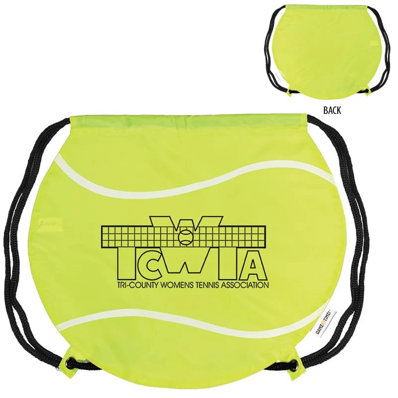 GameTime! Tennis Ball Drawstring Backpack 1