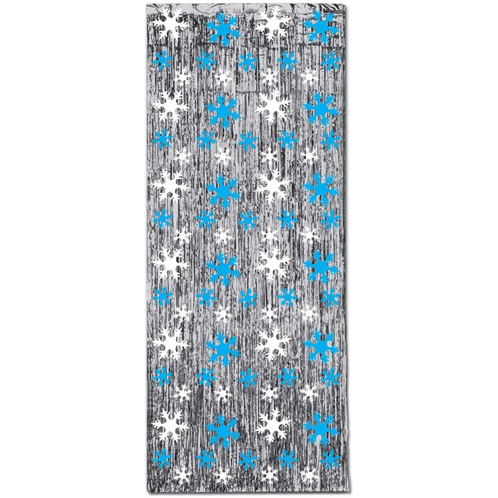Decorative Curtains - Snowflakes 8' x 3' 1