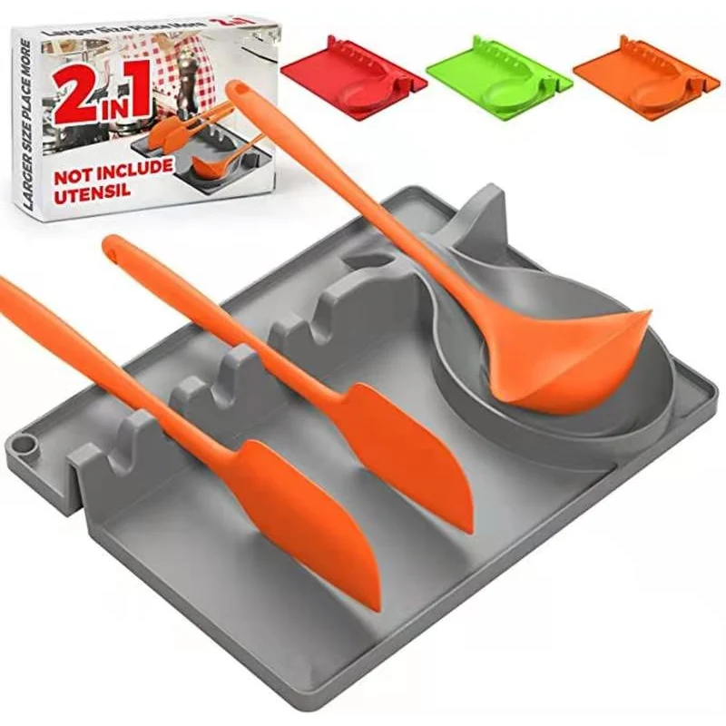 2 in 1 Silicone Spoon Rest 1