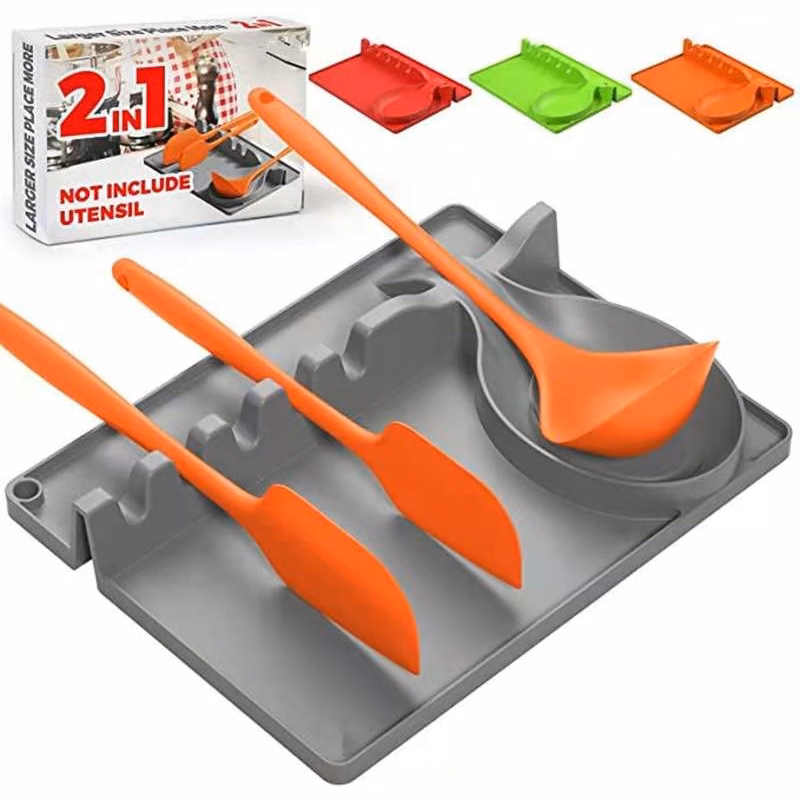 2 in 1 Silicone Spoon Rest