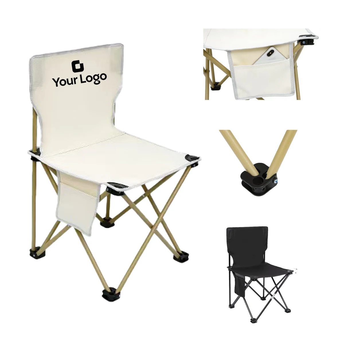 Portable Folding Camping Chair Oxford Fabric Fishing Stool 1