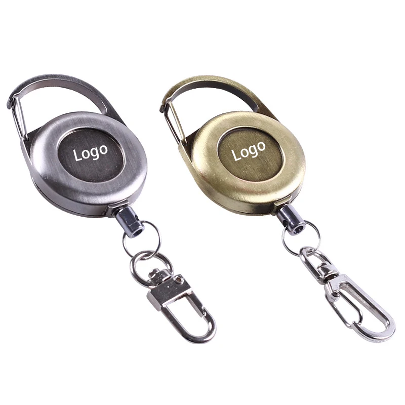 Vintage Design Badge Reel with Key Chain 1