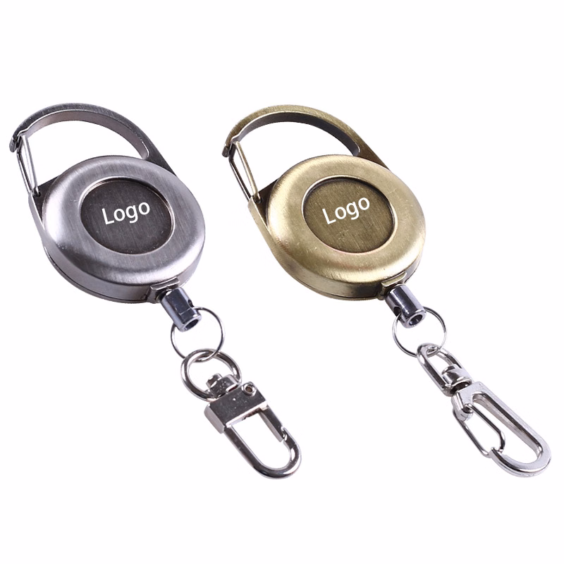 Vintage Design Badge Reel with Key Chain