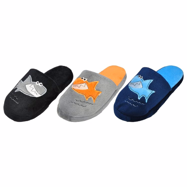 Boy's Shark Slippers - Assorted S-XL Age 4-8 Years