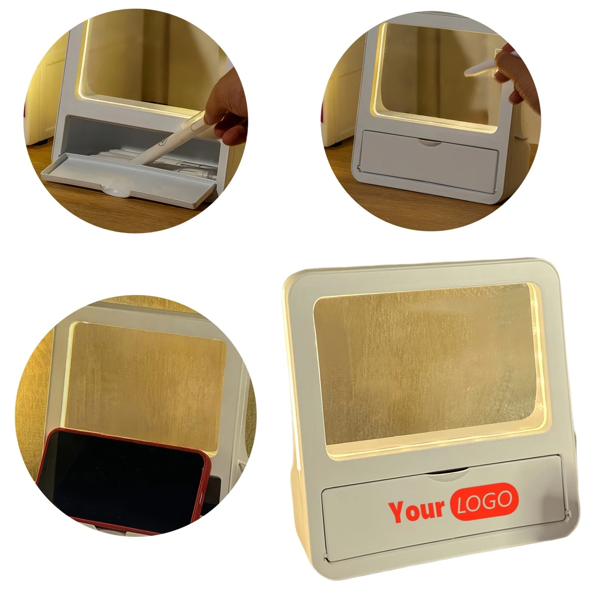 Erasable Message Board Glowing Pen Holder Ornament 1