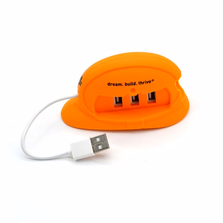 Custom Shaped PVC USB Hub - USB-A with Optional Type-C Upgrade