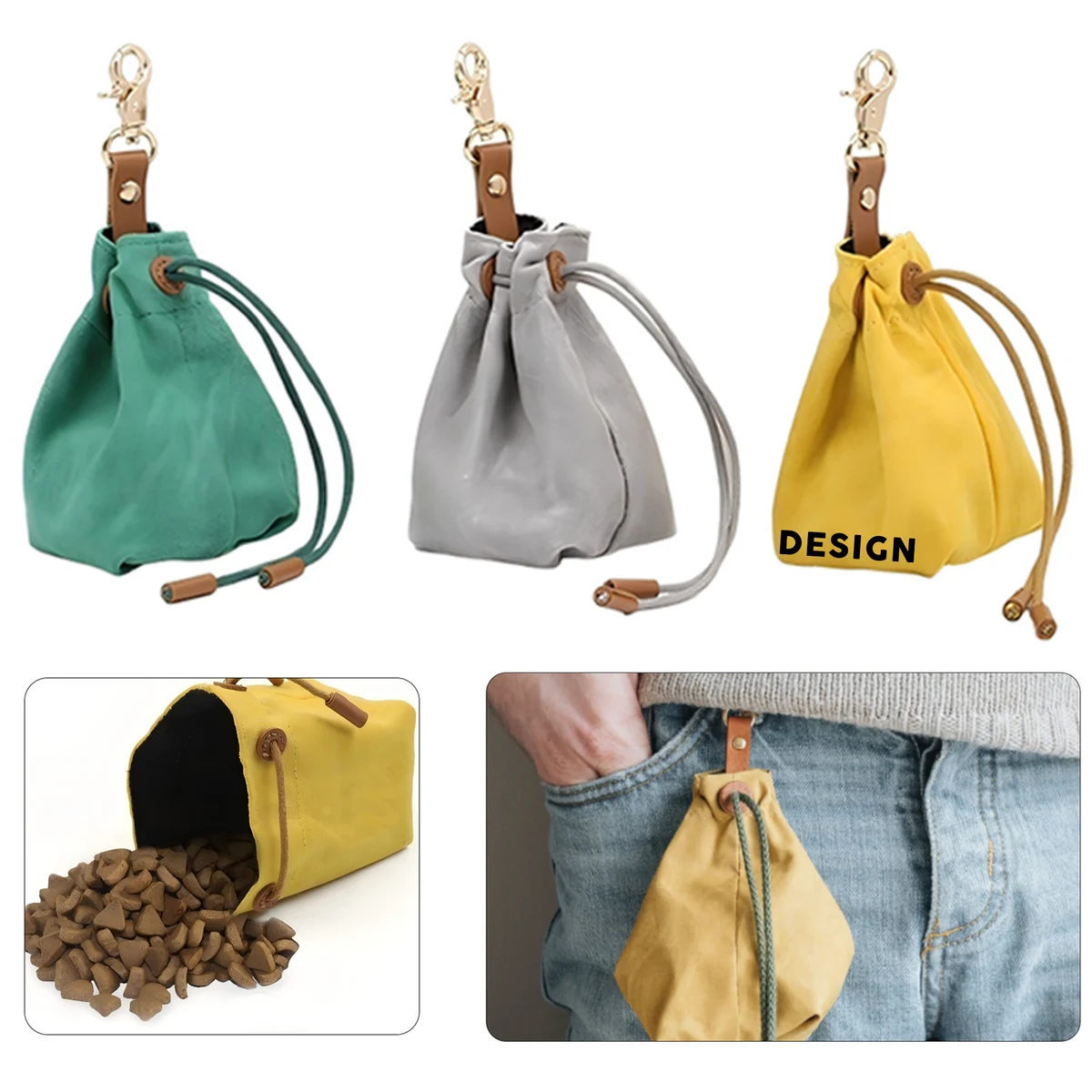 Clip On Canvas Pet Reward Pouch 1