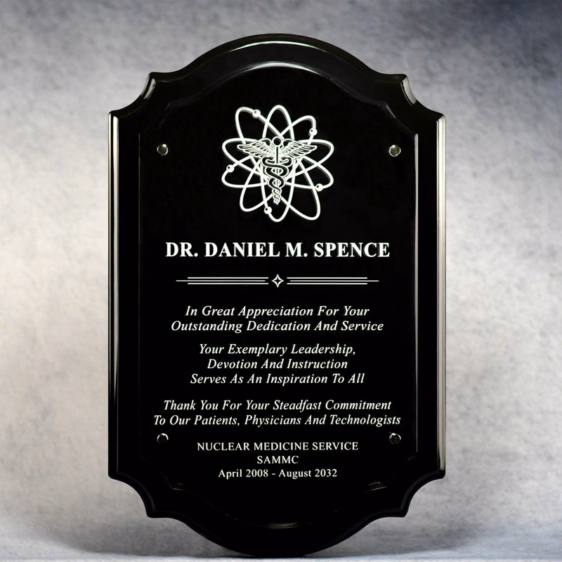 Scalloped Edge Plaque With Floating Acrylic Plate
