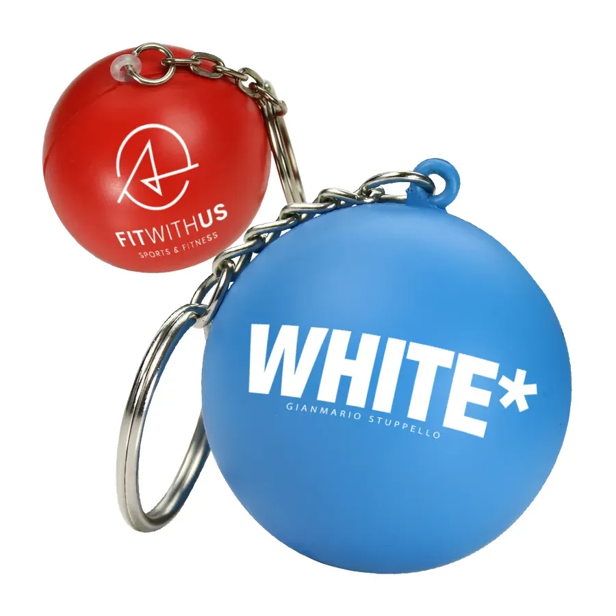 Round Stress Ball Keychain 1
