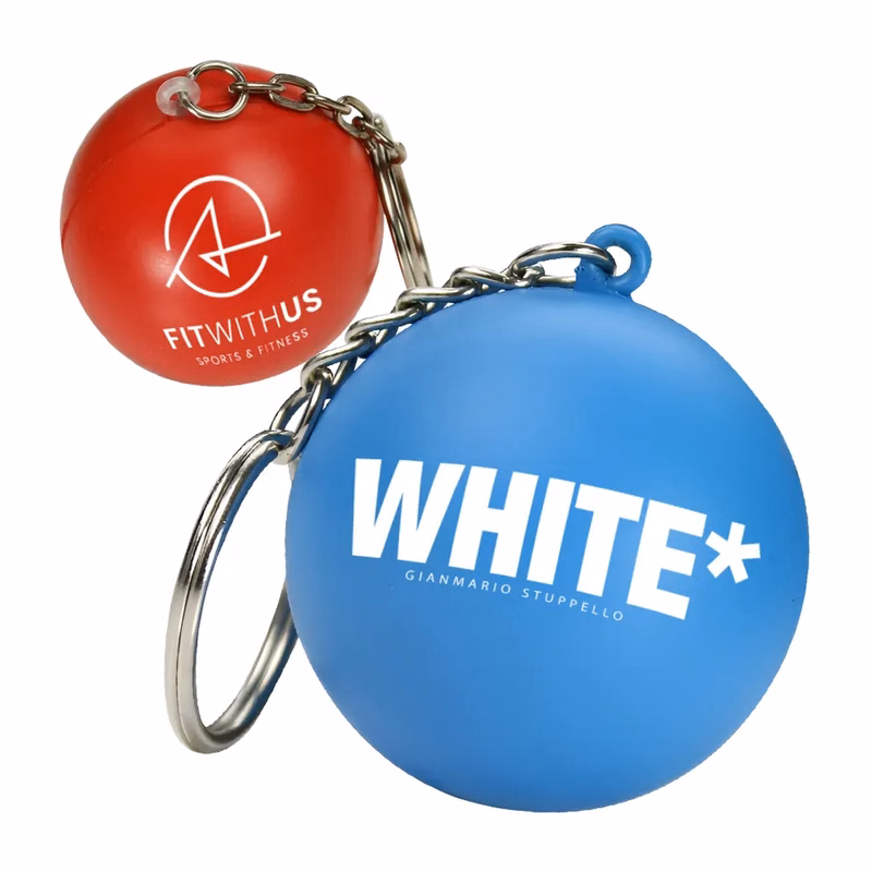 Round Stress Ball Keychain