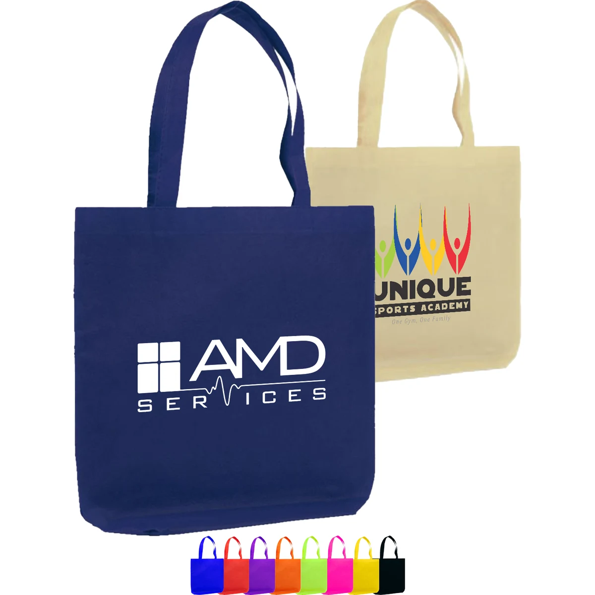 Non-Woven Gusset Tote Bag USA Decorated (14.25" x 15" x 5") 1