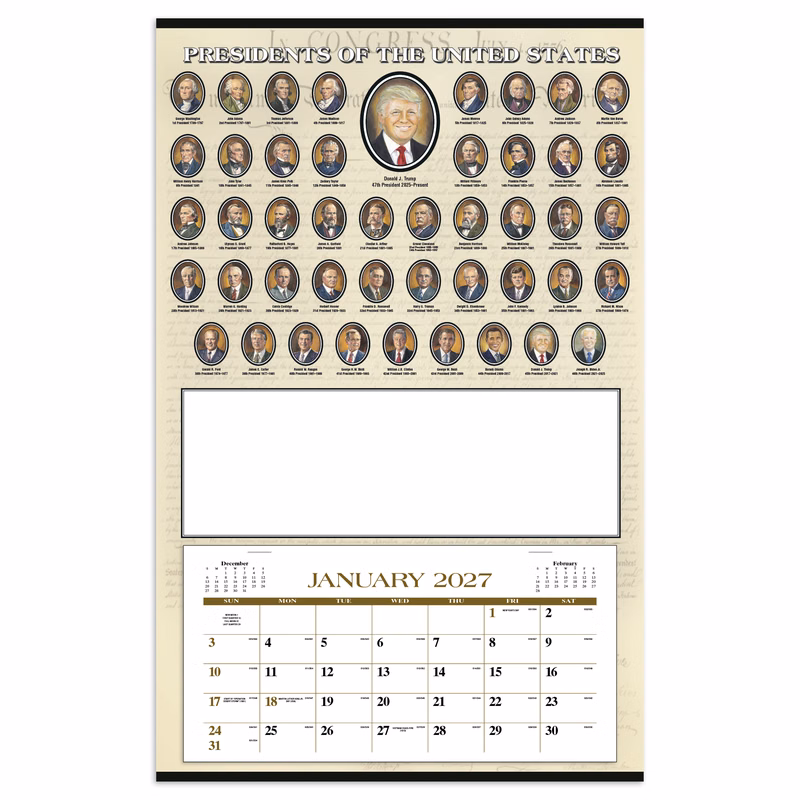 Triumph® Calendars Presidents Hanger 12-Month Calendar
