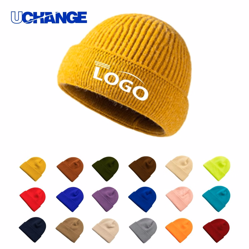 Embroidered Rolled Brim Knit Ski Beanie