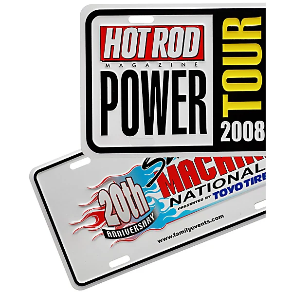 Custom Die Embossed and Imprinted Aluminum License Plate 1