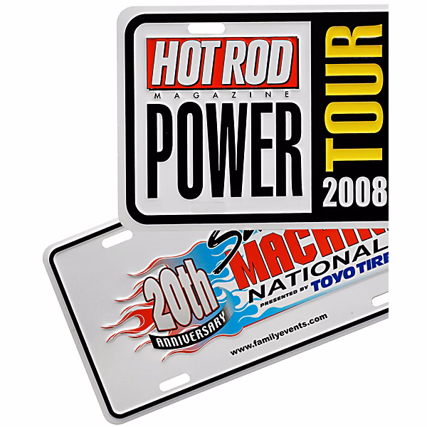 Custom Die Embossed and Imprinted Aluminum License Plate