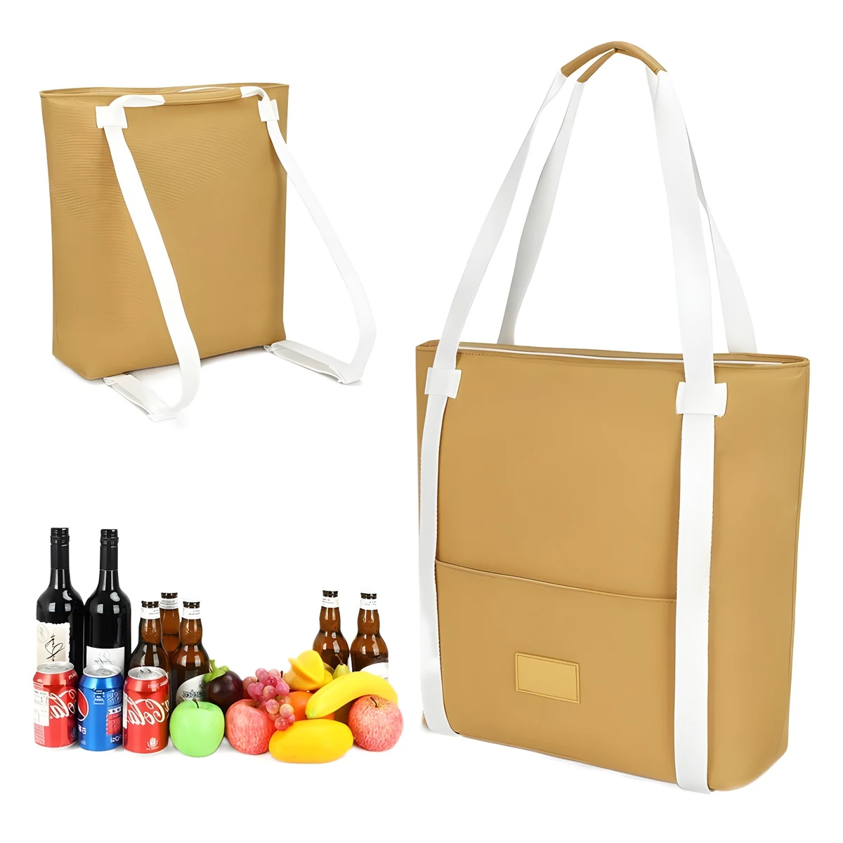 Insulated Leakproof Wine Cooler Tote With Straps 1