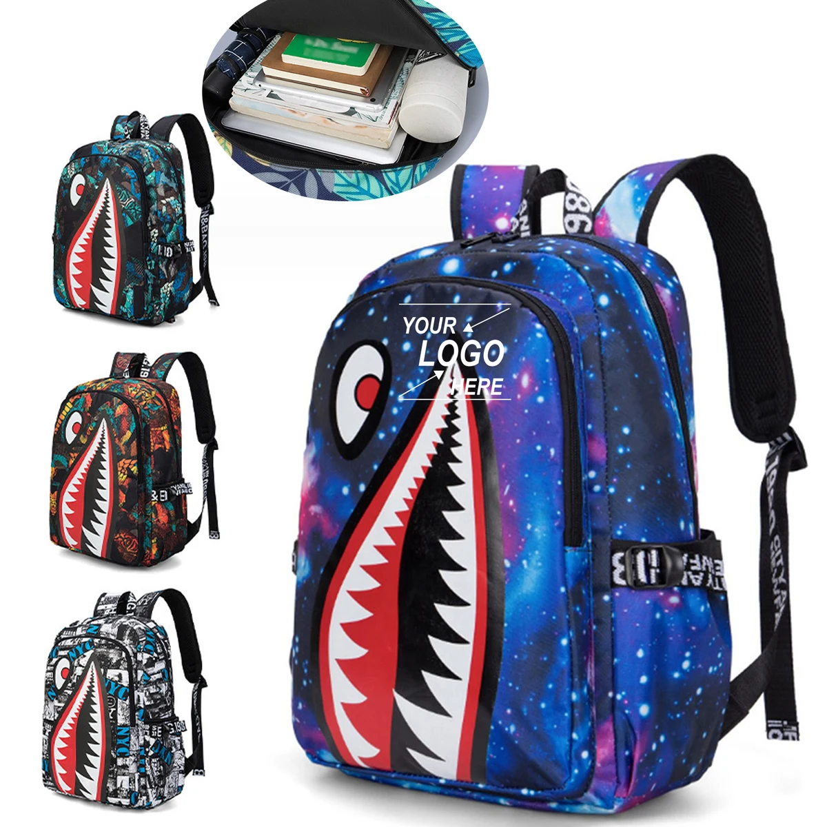 Kids Shark Backpack for School 1
