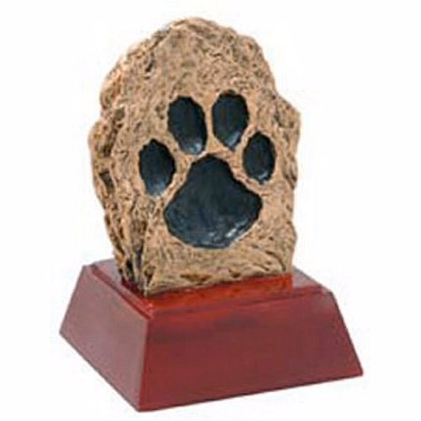 Paw Print Resin Sculpture