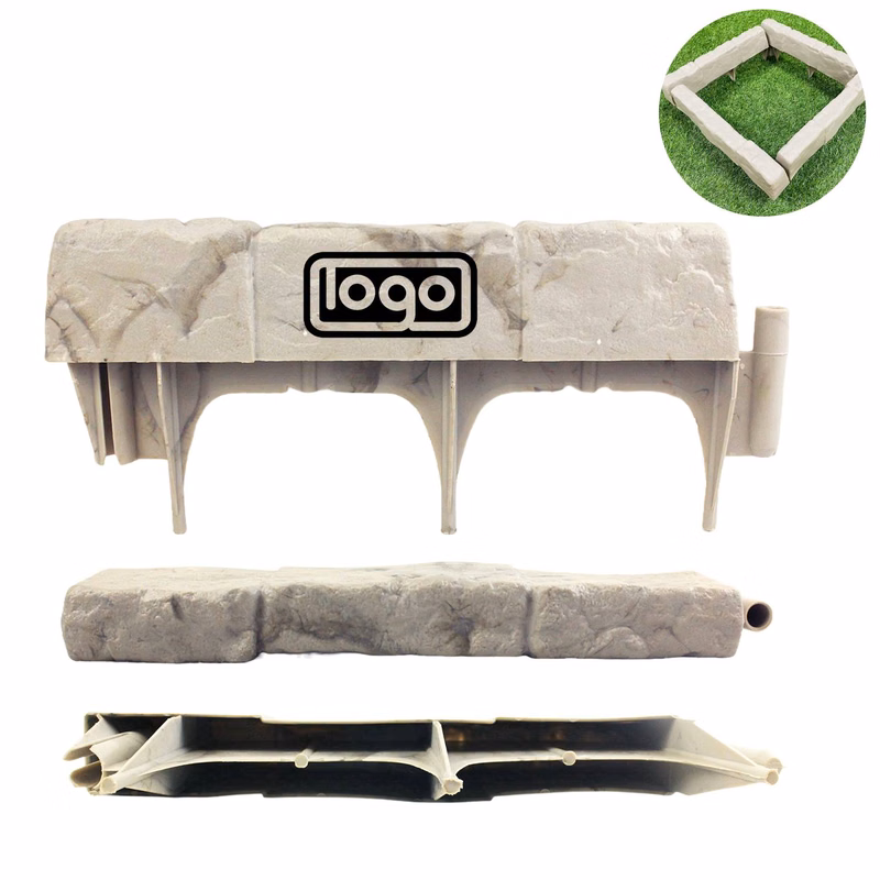 8pcs Faux Stone Landscape Garden Edging