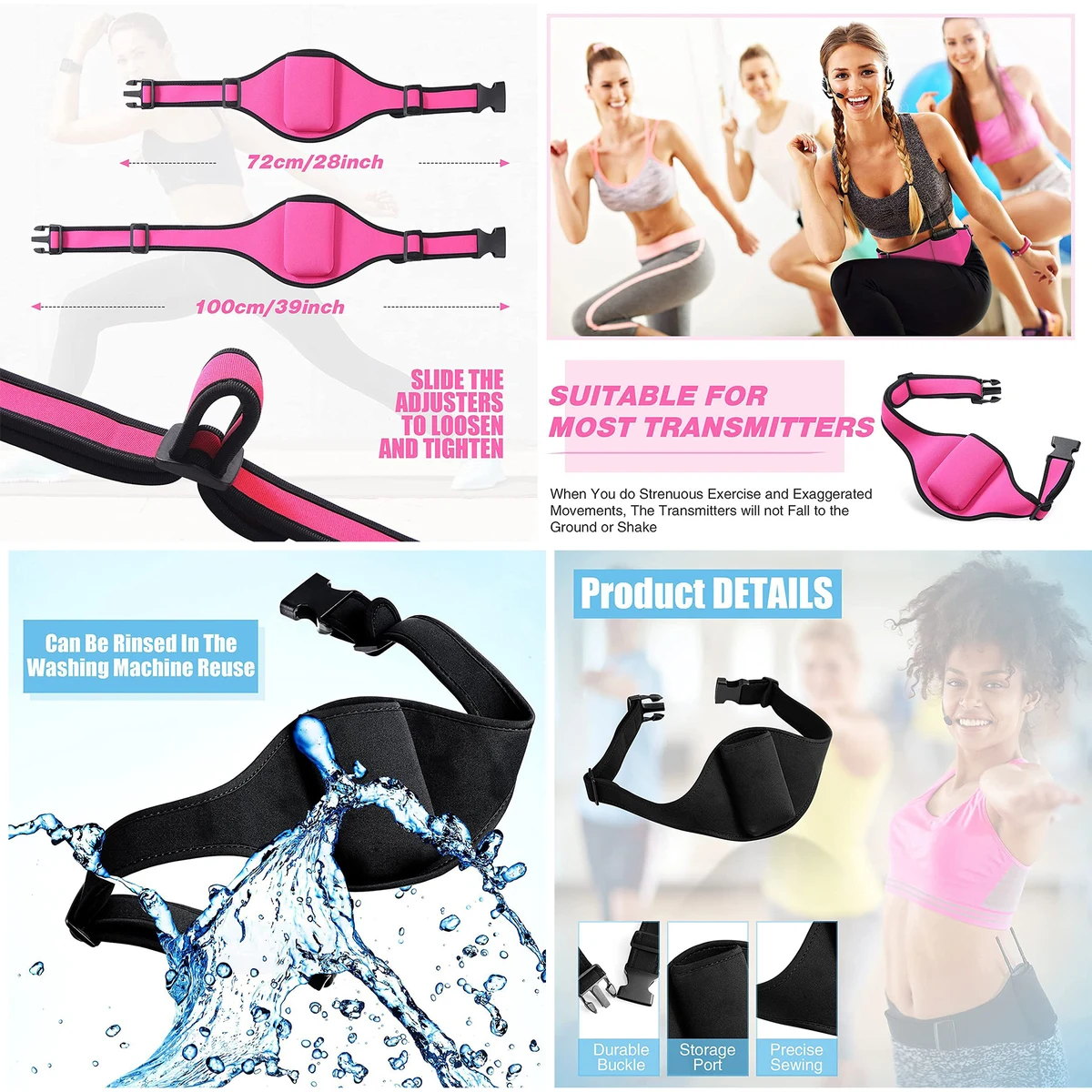 Mic Fitness Belt Adjustable Microphone Belt Pouch 1