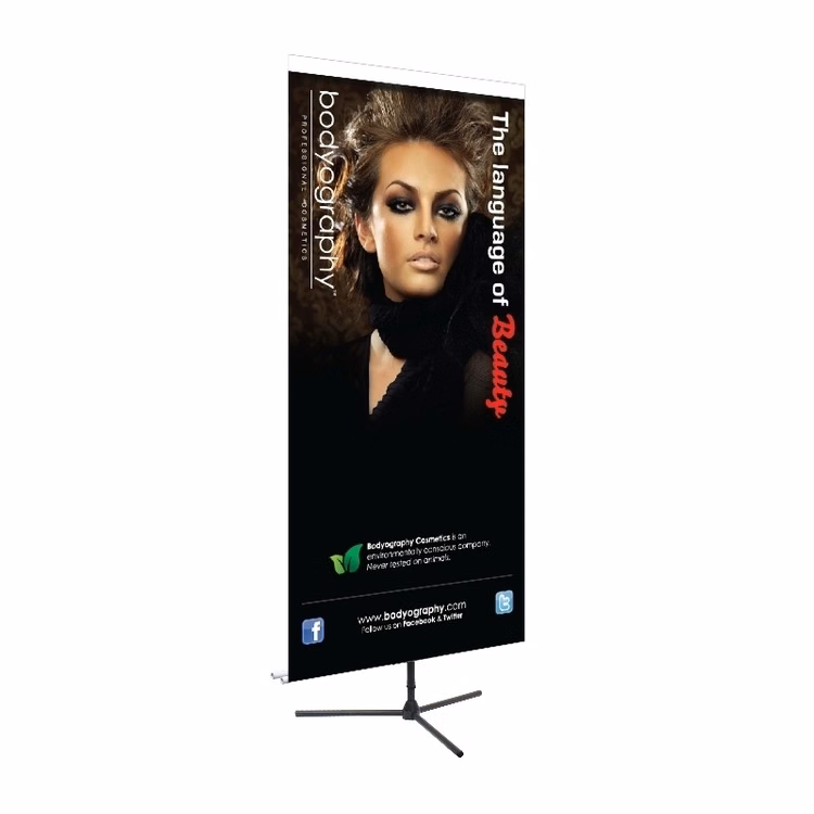Adjustable Banner Stand Replacement Graphic, 33" x 96" Polyester Blend Fabric Banner, Double-Sided