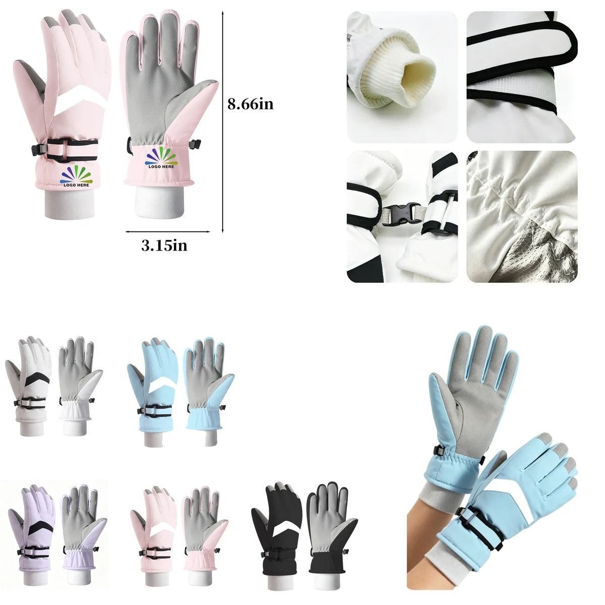 Kids Windproof Outdoor Gloves 1