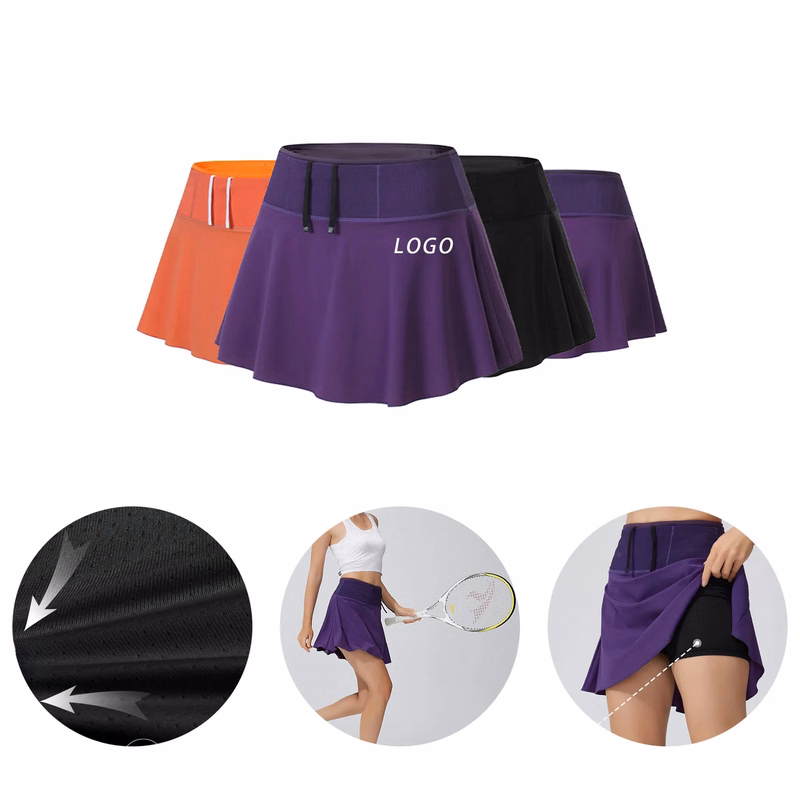 Lightweight Swing Skirt With Logo For Sport, Tennis