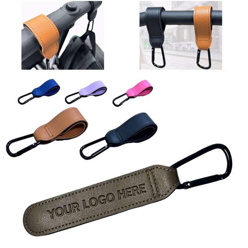 Durable Multi-Purpose PU Trolley Hook For Stroller Bag & Item Hanging