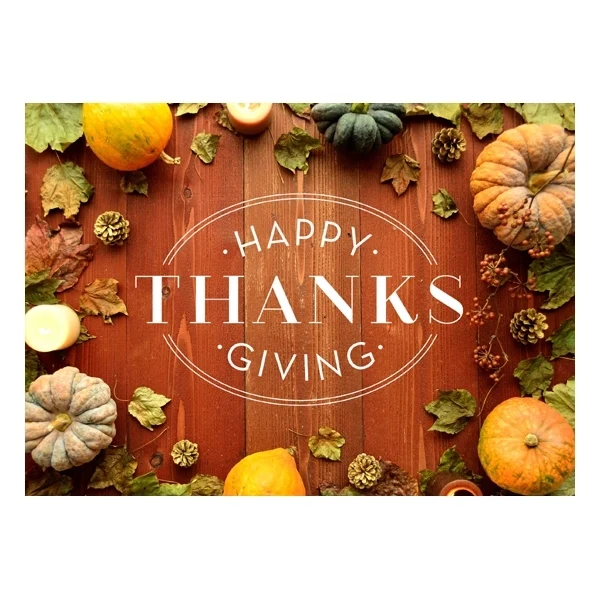 Rustic Bounty Thanksgiving Greeting Card 1
