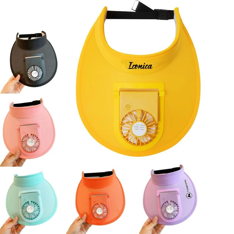 Sun Visor Hats with Fan 1