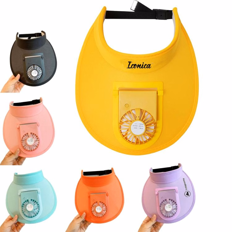 Sun Visor Hats with Fan